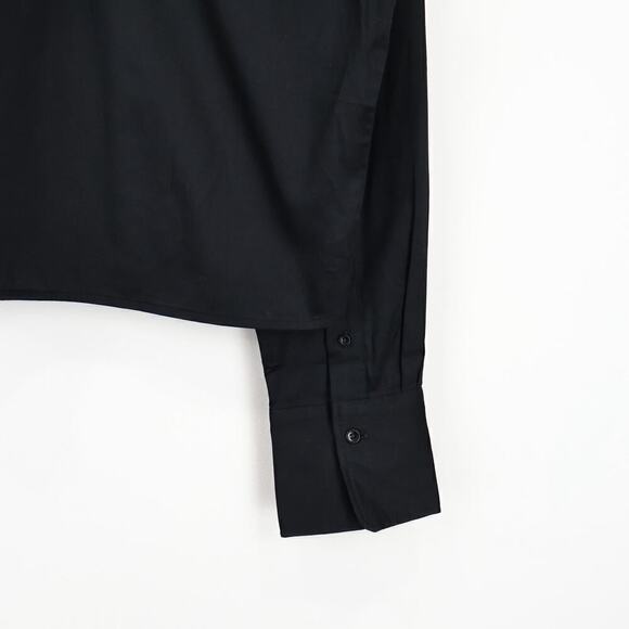 Madewell Relaxed Button Up Shirt Cropped True Black Size XL NWT - Picture 8 of 10